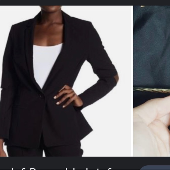 Supply & Demand Black Cold Elbow Blazer Jacket - Picture 2 of 2